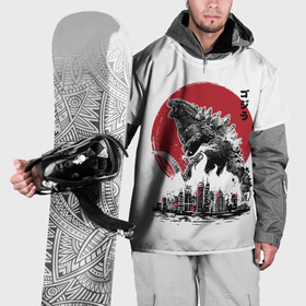 Накидка на куртку 3D с принтом Godzilla Годзилла в Тюмени, 100% полиэстер |  | Тематика изображения на принте: comic con | godzilla | gojira | logo | годзилла | знаки | иероглифы | лого | монстр | фильм | чудовище