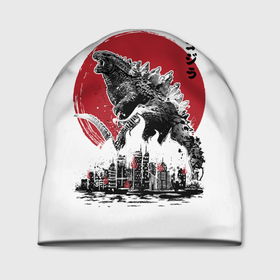 Шапка 3D с принтом Godzilla Годзилла в Кировске, 100% полиэстер | универсальный размер, печать по всей поверхности изделия | Тематика изображения на принте: comic con | godzilla | gojira | logo | годзилла | знаки | иероглифы | лого | монстр | фильм | чудовище