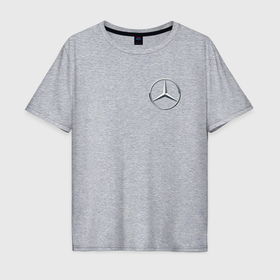 Мужская футболка хлопок Oversize с принтом Mercedes Мерседес в Белгороде, 100% хлопок | свободный крой, круглый ворот, “спинка” длиннее передней части | amg | auto | mercedes | sport | авто | автомобиль | автомобильные | амг | бренд | марка | машины | мерседес | спорт