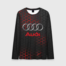 Мужской лонгслив 3D с принтом Audi Ауди в Белгороде, 100% полиэстер | длинные рукава, круглый вырез горловины, полуприлегающий силуэт | Тематика изображения на принте: audi | auto | sport | авто | автомобиль | автомобильные | ауди | бренд | марка | машины | спорт