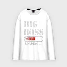 Мужской лонгслив oversize хлопок с принтом Big Boss в Санкт-Петербурге,  |  | art | big boss | boss | inscription | loading | арт | большой босс | босс | загрузка | надпись
