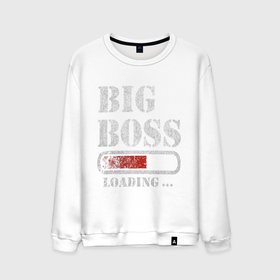 Мужской свитшот хлопок с принтом Big Boss в Кировске, 100% хлопок |  | art | big boss | boss | inscription | loading | арт | большой босс | босс | загрузка | надпись