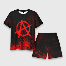 Мужской костюм с шортами 3D с принтом Анархия anarchy ,  |  | Тематика изображения на принте: anarchy | riot | rock | анархия | бунт | знаки | музыка | панки | рок | символ