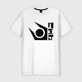 Мужская футболка хлопок Slim с принтом Half life combine logo в Петрозаводске, 92% хлопок, 8% лайкра | приталенный силуэт, круглый вырез ворота, длина до линии бедра, короткий рукав | 