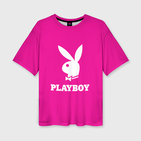 Женская футболка oversize 3D с принтом Pink Playboy ,  |  | 