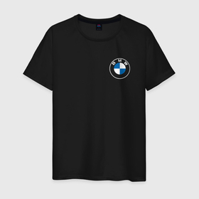 Мужская футболка хлопок с принтом БМВ лого 2020 в Курске, 100% хлопок | прямой крой, круглый вырез горловины, длина до линии бедер, слегка спущенное плечо. | bmw | bmw motorsport | bmw performance | carbon | m | motorsport | performance | sport | бмв | карбон | моторспорт | спорт
