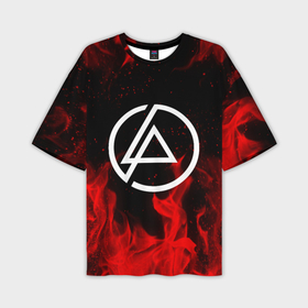 Мужская футболка oversize 3D с принтом Linkin park emblem ,  |  | chester bennington | linkin park | mike shinoda | линкин парк