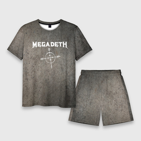 Мужской костюм с шортами 3D с принтом Megadeth Мегадеф в Екатеринбурге,  |  | dave mustaine | megadeth | music | rock | дирк вербурен | дэвид эллефсон | дэйв мастейн | кико лоурейро | мегадеф | музыка | рок | трэш метал | хард рок | хеви метал