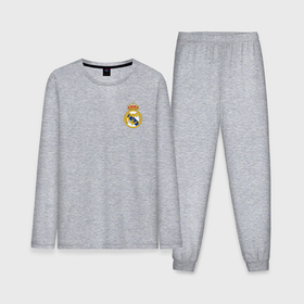 Мужская пижама с лонгсливом хлопок с принтом Реал Мадрид ,  |  | fc | football | football club | real madrid | sport | реал мадрид | спорт | спортивные | униформа | фирменные цвета | фк | футбол | футбольный клуб