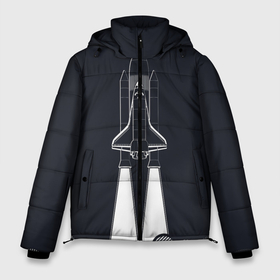 Мужская зимняя куртка 3D с принтом Полет в никуда в Санкт-Петербурге, верх — 100% полиэстер; подкладка — 100% полиэстер; утеплитель — 100% полиэстер | длина ниже бедра, свободный силуэт Оверсайз. Есть воротник-стойка, отстегивающийся капюшон и ветрозащитная планка. 

Боковые карманы с листочкой на кнопках и внутренний карман на молнии. | арт | искусство | картинка | космос | минимализм | ракета | рисунок