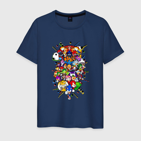 Мужская футболка хлопок с принтом Sonic Pixel Friends , 100% хлопок | прямой крой, круглый вырез горловины, длина до линии бедер, слегка спущенное плечо. | Тематика изображения на принте: 8 bit | game | pixel | pixelart | sega | sonic | битный | игра | пиксели | сега | соник