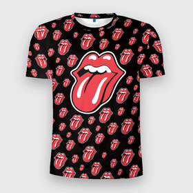 Мужская футболка 3D Slim с принтом Rolling Stones , 100% полиэстер с улучшенными характеристиками | приталенный силуэт, круглая горловина, широкие плечи, сужается к линии бедра | Тематика изображения на принте: mick jagger | music | rock | rolling stones | музыка | рок