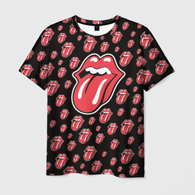Мужская футболка 3D с принтом Rolling Stones , 100% полиэфир | прямой крой, круглый вырез горловины, длина до линии бедер | Тематика изображения на принте: mick jagger | music | rock | rolling stones | музыка | рок