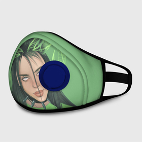 Маска из неопрена с принтом Рогатая Billie Eilish в городе Новоалтайск, неопрен 100% | Форма огибающая нос. Резинки для ушей с дополнительной резинкой на затылке. Клапан для выдоха для активного дыхания при занятиях спортом. Эластичный материал маски и окантовки для лучшего растяжения и прилегания маски.  | billie eilish | девушка | знаменитость | рисунок | рога