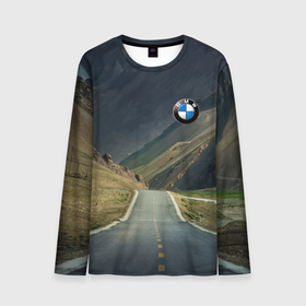Мужской лонгслив 3D с принтом BMW в Кировске, 100% полиэстер | длинные рукава, круглый вырез горловины, полуприлегающий силуэт | bmw | germany | mountains | nature | power | prestige | road | бмв | германия | горы | дорога | мощь | престиж | природа
