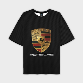 Мужская футболка oversize 3D с принтом Porsche Порше в Екатеринбурге,  |  | auto | porsche | sport | авто | автомобиль | автомобильные | бренд | марка | машины | порше | спорт