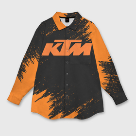 Мужская рубашка oversize 3D с принтом КТМ КТМ в Тюмени,  |  | Тематика изображения на принте: enduro | ktm | moto | moto sport | motocycle | sportmotorcycle | ктм | мото | мото спорт | мотоспорт | спорт мото