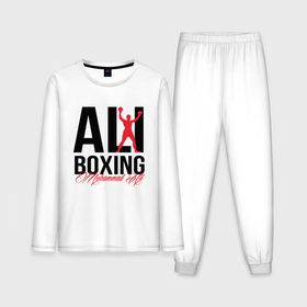 Мужская пижама с лонгсливом хлопок с принтом Muhammad Ali boxing в Санкт-Петербурге,  |  | ali | boxer | boxing | muhammad | али | бокс | боксер | мухаммед