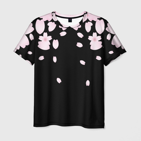 Мужская футболка 3D с принтом Сакура Sakura в Санкт-Петербурге, 100% полиэфир | прямой крой, круглый вырез горловины, длина до линии бедер | chery | flowers | japan | sakura | вишня | растения | сакура | цветы | цветы сакуры | япония