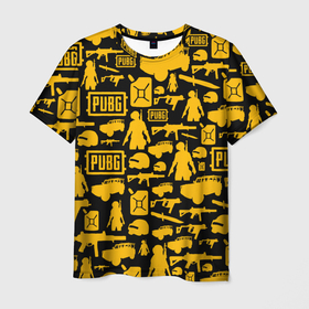 Мужская футболка 3D с принтом PUBG в Новосибирске, 100% полиэфир | прямой крой, круглый вырез горловины, длина до линии бедер | playerunknown s battlegrounds | pubg | pubg mobile | пабг | пабг лайт | пабг мобайл | пубг мобайл | пубг.