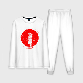 Мужская пижама с лонгсливом хлопок с принтом Samurai ,  |  | Тематика изображения на принте: japan | japanese | samurai | катана | меч | самураи | самурай | солнце | япония