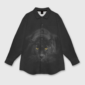 Мужская рубашка oversize 3D с принтом Пантера в Санкт-Петербурге,  |  | Тематика изображения на принте: animal | animals | beast | black | cat | kitten | phanter | животное | животные | зверек | зверь | кот | котики | кошка | кошки | пантера | черная