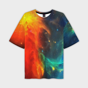 Мужская футболка oversize 3D с принтом Битва космоса в Санкт-Петербурге,  |  | galaxy | nebula | space | star | абстракция | вселенная | галактика | звезда | звезды | космический | планеты
