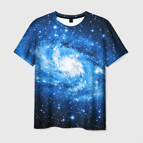 Мужская футболка 3D с принтом Звездный космос в Белгороде, 100% полиэфир | прямой крой, круглый вырез горловины, длина до линии бедер | Тематика изображения на принте: galaxy | nebula | space | star | абстракция | вселенная | галактика | звезда | звезды | космический | планеты