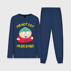 Мужская пижама с лонгсливом хлопок с принтом Картман не толстый в Кировске,  |  | eric cartman | south park | эрик картман | южный парк | я не толстый у меня кость широкая