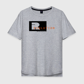 Мужская футболка хлопок Oversize с принтом Revolution в Петрозаводске, 100% хлопок | свободный крой, круглый ворот, “спинка” длиннее передней части | evolution | life | revolution | жизнь | революция | эволюция