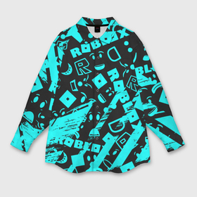 Мужская рубашка oversize 3D с принтом Roblox в Тюмени,  |  | dynablocks | for kids | funny | roblox | robux | roleplay | белый | блоки | вселенная | герои | красный | кубики | роблокс | симулятор