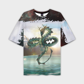 Мужская футболка oversize 3D с принтом Дракон Dragon ,  |  | Тематика изображения на принте: dragon | monster | драго | дракон | космический дракон | монстр | огнедыщащий | прикольная картинка | чудовище | японский дракон | ящерица