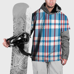 Накидка на куртку 3D с принтом Текстура сумка челнока , 100% полиэстер |  | 90 е | девяностые | квадратики | паттерн | сумка челнока | текстура