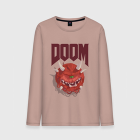 Мужской лонгслив хлопок с принтом Doom в Курске, 100% хлопок |  | demons | devil | doom | doom eternal | doom slayer | hell | slayer | ад | демоны | дум