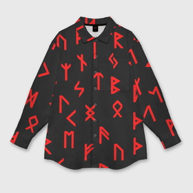 Мужская рубашка oversize 3D с принтом Красные руны в Курске,  |  | runes | древние знаки | знак рода | знаки | иероглифы | коловрат | перунова сила | руны | русь | сварог | сварожич | символы | славяне | славянская символика | я русский | ярга