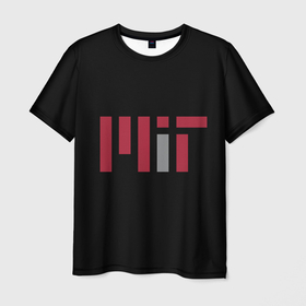 Мужская футболка 3D с принтом MIT в Кировске, 100% полиэфир | прямой крой, круглый вырез горловины, длина до линии бедер | mit | массачусетский технологический институт | университеты