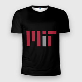Мужская футболка 3D спортивная с принтом MIT в Курске, 100% полиэстер с улучшенными характеристиками | приталенный силуэт, круглая горловина, широкие плечи, сужается к линии бедра | Тематика изображения на принте: mit | массачусетский технологический институт | университеты