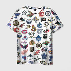 Мужская футболка 3D с принтом Логотипы НХЛ в Санкт-Петербурге, 100% полиэфир | прямой крой, круглый вырез горловины, длина до линии бедер | capitals | nhl | penguins | pittsburgh | washington | блюз | бостон | брюинз | вашингтон | детройт | кэпиталз | логотипы нхл | нью йорк | пингвинз | питтсбург | рейнджерс | сан хосе шаркс | сент луис | тампа бэй