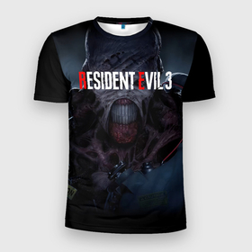 Мужская футболка 3D Slim с принтом Resident evil 3 remake , 100% полиэстер с улучшенными характеристиками | приталенный силуэт, круглая горловина, широкие плечи, сужается к линии бедра | 