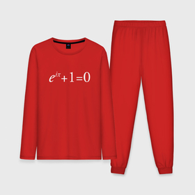 Мужская пижама с лонгсливом хлопок с принтом e^i + 1  0, Тождество Эйлера в Курске,  |  | Тематика изображения на принте: математика | стиль | эйлер