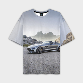 Мужская футболка oversize 3D с принтом Mercedes v8 biturbo в Курске,  |  | Тематика изображения на принте: cabriolet | car | germany | mercedes | mountains | nature | v 8 biturbo | автомобиль | германия | горы | кабриолет | мерседес | природа