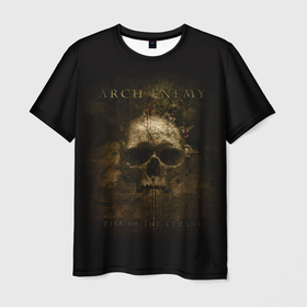 Мужская футболка 3D с принтом ARch Enemy 37 в Белгороде, 100% полиэфир | прямой крой, круглый вырез горловины, длина до линии бедер | arch enemy | арч | енеми | енэми | череп | энеми | энэми