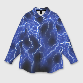 Мужская рубашка oversize 3D с принтом Молния neon в Санкт-Петербурге,  |  | гроза | гром | молния | небо | неон | неоновый | ночь | природа | разряд | текстура | ток | электричество | яркий