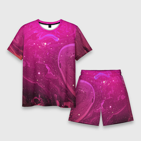 Мужской костюм с шортами 3D с принтом Розовый космос в Курске,  |  | colors | galaxy | paints | space | star
nebula | texture | абстракция | брызги | вселенная | галактика | звезда | звезды | космический | краски | планеты | текстуры