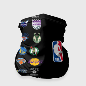 Бандана-труба 3D с принтом NBA Team Logos 2 в Новосибирске, 100% полиэстер, ткань с особыми свойствами — Activecool | плотность 150‒180 г/м2; хорошо тянется, но сохраняет форму | ball | basketball | sport | streetball | баскетбол | мяч | нба | спорт | стритбол