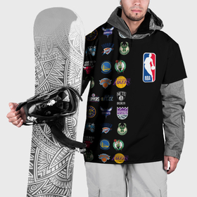 Накидка на куртку 3D с принтом NBA Team Logos 2 , 100% полиэстер |  | ball | basketball | sport | streetball | баскетбол | мяч | нба | спорт | стритбол