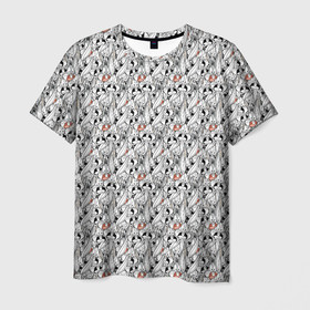 Мужская футболка 3D с принтом Looney Tunes в Белгороде, 100% полиэфир | прямой крой, круглый вырез горловины, длина до линии бедер | looney tunes | vdzabma | луни тюнз