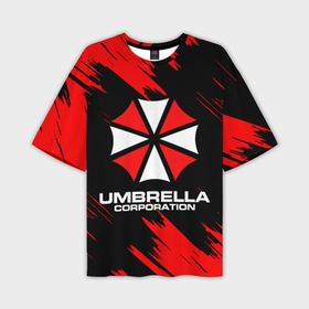 Мужская футболка oversize 3D с принтом Umbrella Corporation в Курске,  |  | resident evil | umbrella corporation | амбрелла | амбрелла корпорейшн | вирус | вымышленная военная и фармацевтическая корпорация | игра | умбрелла
