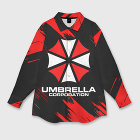 Мужская рубашка oversize 3D с принтом Umbrella Corporation ,  |  | resident evil | umbrella corporation | амбрелла | амбрелла корпорейшн | вирус | вымышленная военная и фармацевтическая корпорация | игра | умбрелла