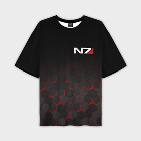 Мужская футболка oversize 3D с принтом Mass Effect N7 Масс эффект Н7 в Тюмени,  |  | Тематика изображения на принте: bioware | n7 | shepard | броня | жнецы | костюм | масс эффект | н7 | стальная броня | шепард | эффект массы